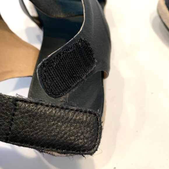 Adam Tucker Black Genuine Leather Espadrille Sandal - Picture 9 of 12